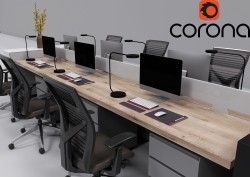 C4Donly.com - Office Station 3D Model - Cinema 4D & Corona